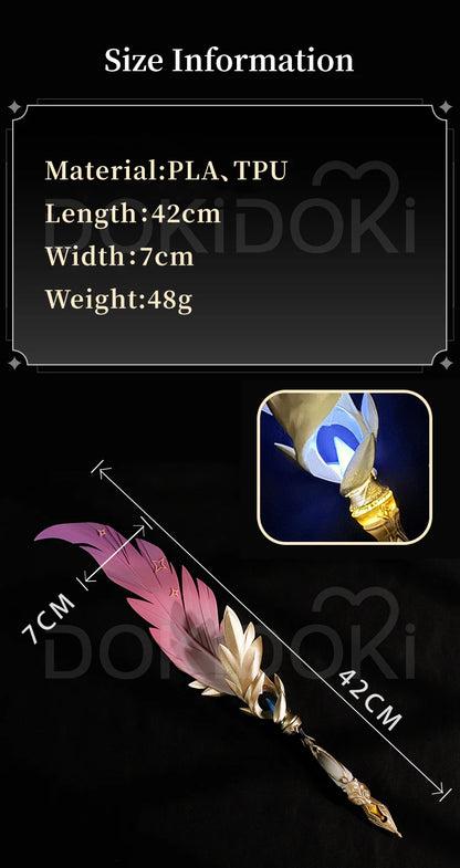 Trailblazer Stelle Caelus Luminous Magic Pen Cosplay Props Game Honkai: Star Rail DokiDoki HSR Feather Pen Cosplay Accessory