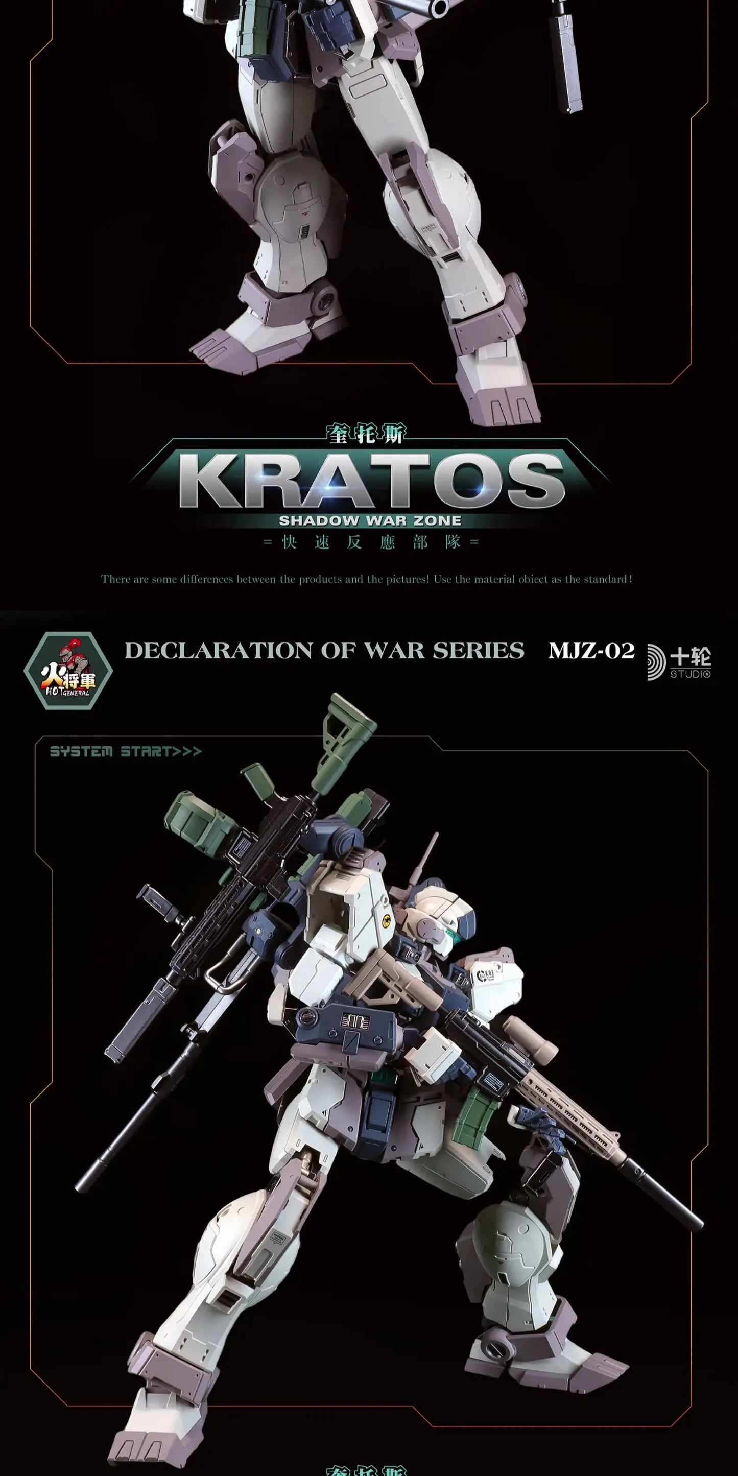 Bandai Fire General Kratos Mecha Model 1/100 ABS