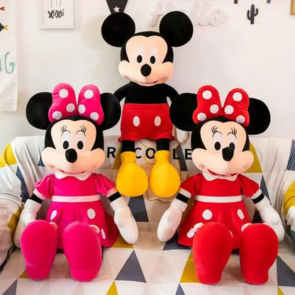 30-70cm Classic Minnie Mickey Mouse Kawaii Stuffed Plush Toys Children Throw Pillow Doll Birthday Girlfriend Girl Couples Gift