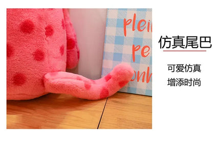 Cute Polka Dot Cat Plushie Doll Internet Famous Plush Toy Cat Doll Pillow Cushion for Girls Sleeping Gift Charming Skin-Friendly