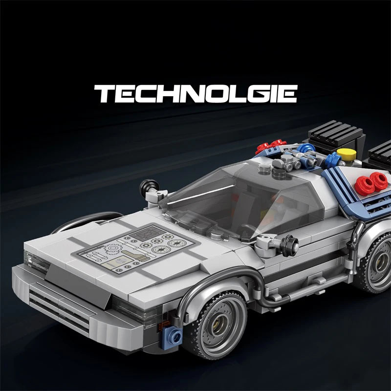 1:24 Classic Movie Racing Car Building Blocks MOC Model Sport Cars Toys Back Future Bricks Vehicle Festival Gifts for Boys Kids