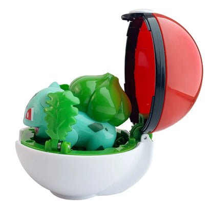 Original Pokemon Figure Pikachu Piplup Cubone Mimikyu Jigglypuff Cute Anime Ornament Pokeball Deforme Figurine Children Toy Gift