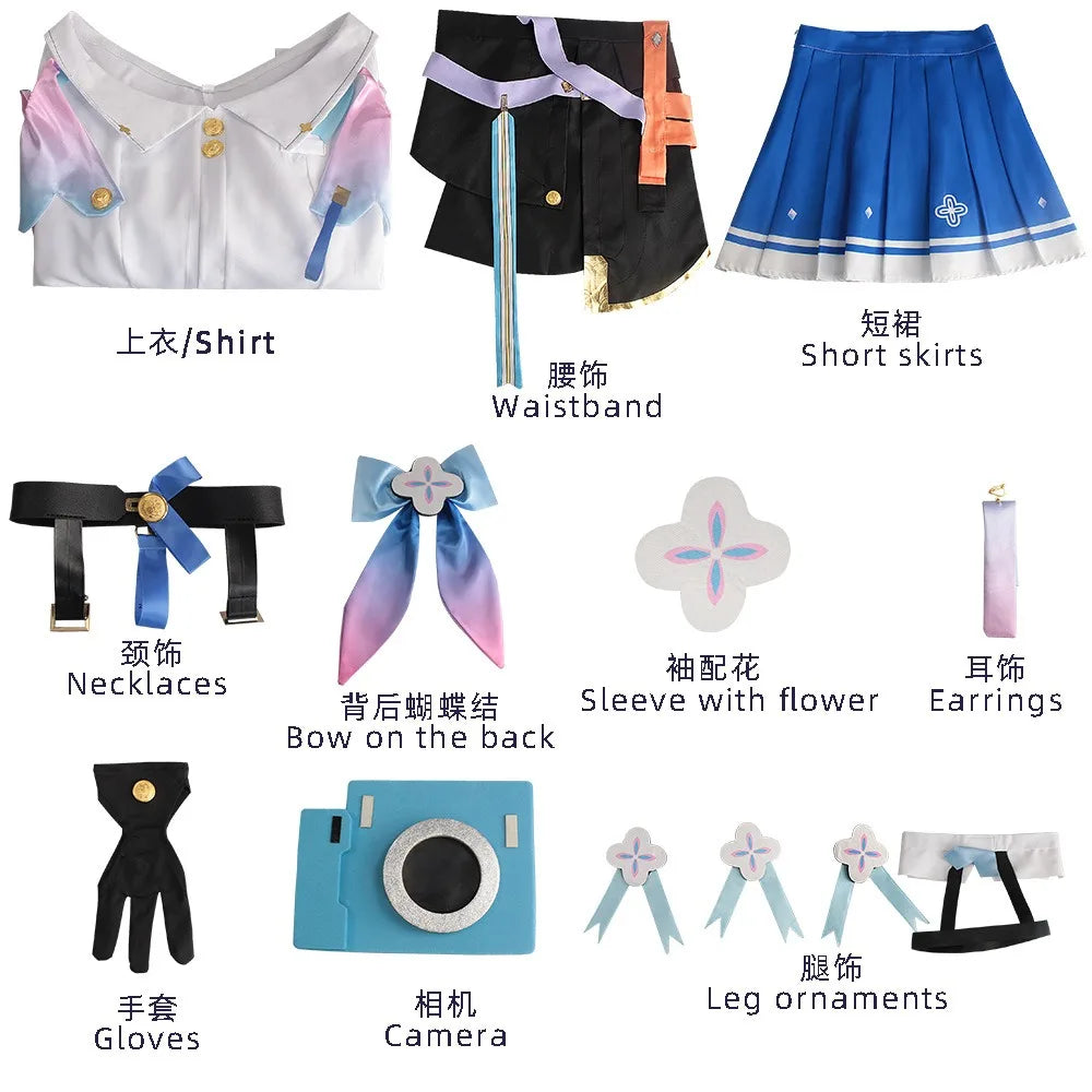 Honkai Star Rail March 7th Cosplay Costume Big Size Cotton Polyester - costume only(no wig) / S
