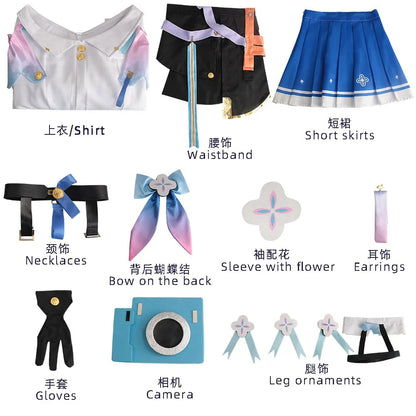 Honkai Star Rail March 7th Cosplay Costume Big Size Cotton Polyester - costume only(no wig) / S