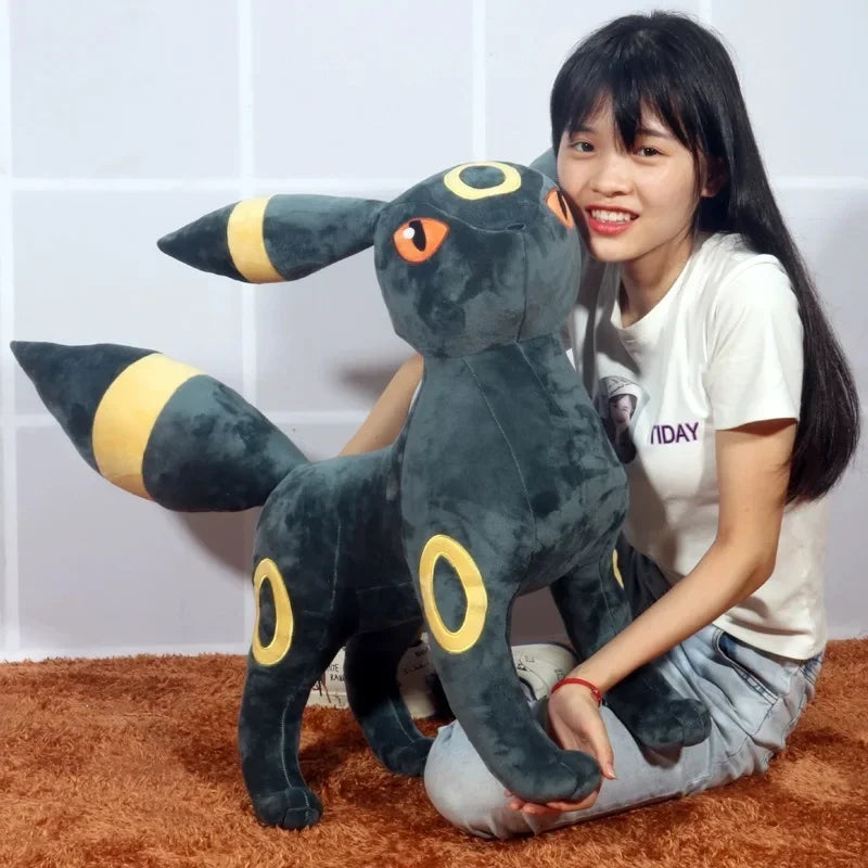 60cm Umbreon Pokemon Plush Toys Anime Doll Cute Ornament Pokémon Cartoon Stuffed Plushie Pillow Noctali Gift for Kids Christmas