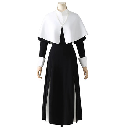 IN STOCK Kitagawa Marin Cosplay Costume Anime DokiDoki-R Women Nun Kitagawa Black Dress Halloween Cosplay