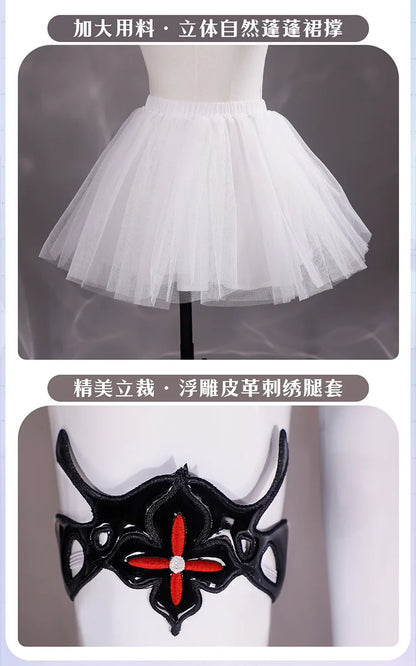 Honkai Star Rail Evernight March 7th Cosplay Costume Dress Earrings Headwear Mysterious Foreign Guest Halloween Party for Women