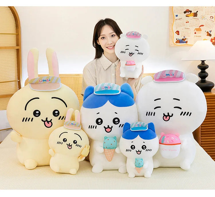 45/55/65cm Big Size Chiiwanime Plush Stuffed Doll Kawaii Room Decoration Hachiware Plushies Pillow Ornaments Holiday Gifts
