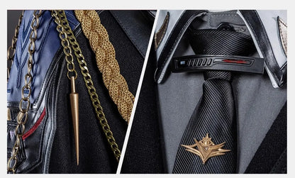 iCoser Love and Deepspace Caleb Cosplay Costume Wig Farspace Colonel Uniform Trench Hat Halloween Party Women Men Carnival Props