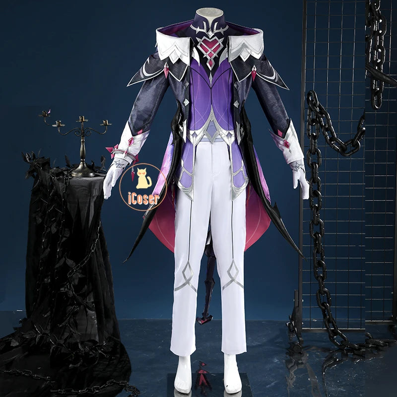 Genshin Impact Durin Cosplay Costume Wig Uniform Headwear Wings Festival Halloween Party for Women Men Girls Role Play Outfit