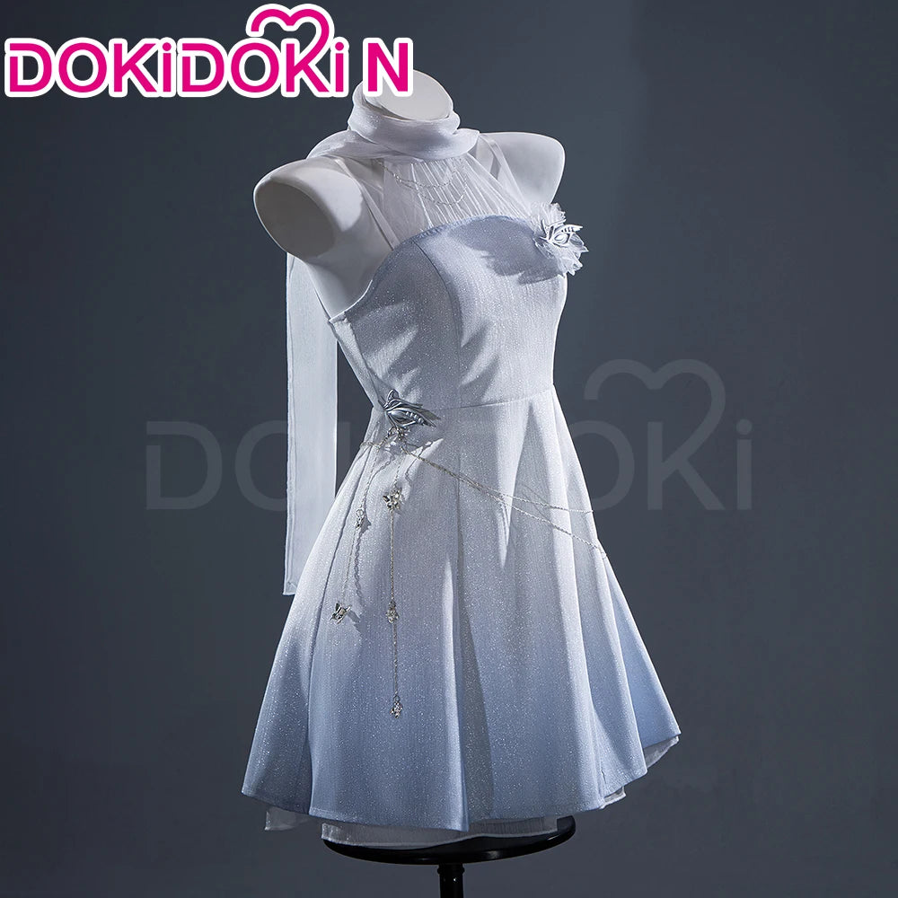 IN STOCK Cloudscape Calm Hunter MC Cosplay Game Love and Deepspace【S-2XL】DokiDoki-N Women White Dress Plus Size