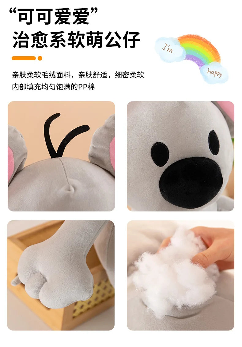 Cute Garfield Xiao Zhi Plush Toy Lovely Squeaky Mouse Stuffed Animal Cartoon Keychain Gift for Kids Birthday Xmas Present Soft