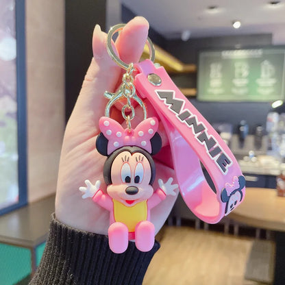 Anime Disney Cartoon Gummed Girl Mermaid Princess Keychain Cute Snow White Alice Keyring Bag Accessories Gift Keychain Wholesale