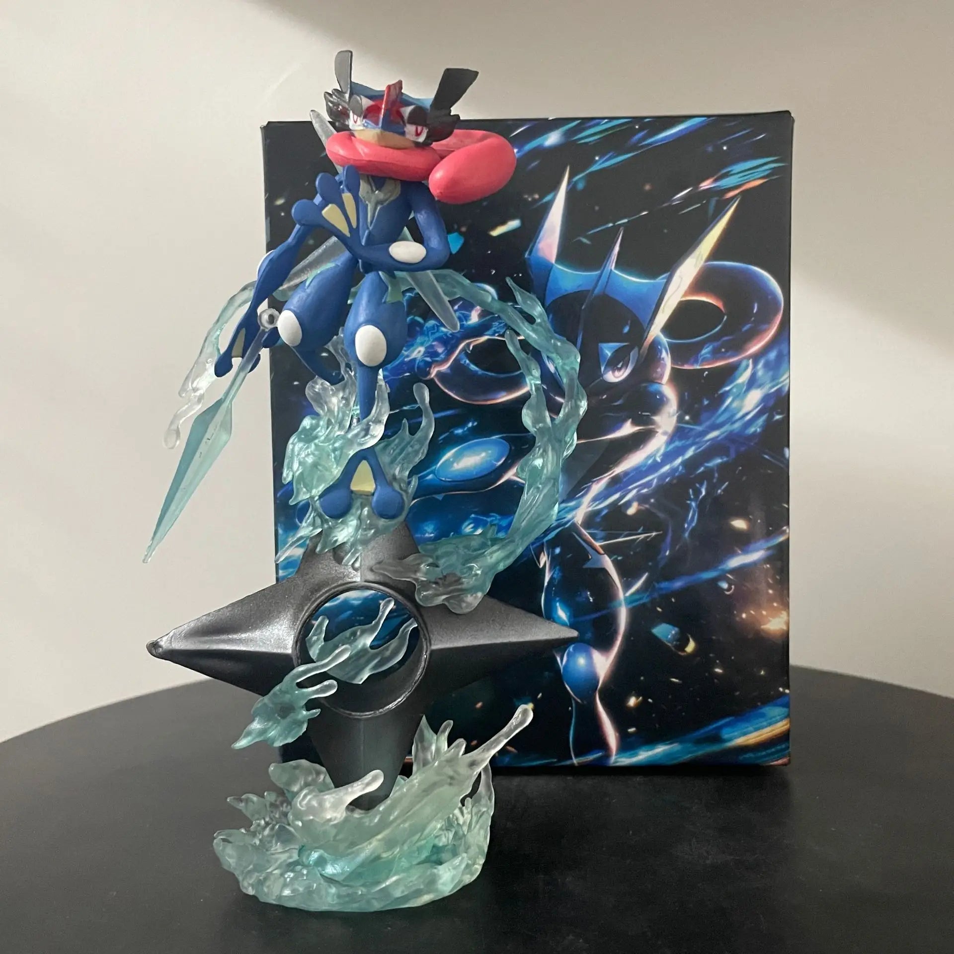 20cm GK Greninja Pokemon Anime Figure Water Shuriken Evolved Pet Elf Statue Creative Doll Ornament Model Kids Christmas