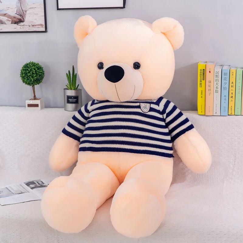160Cm Big sweater bow tie Plush Toy Teddy Bear Giant Stuffed Animals Birthday Anniversary Gift Soft Sleeping Pillow Grilfriend
