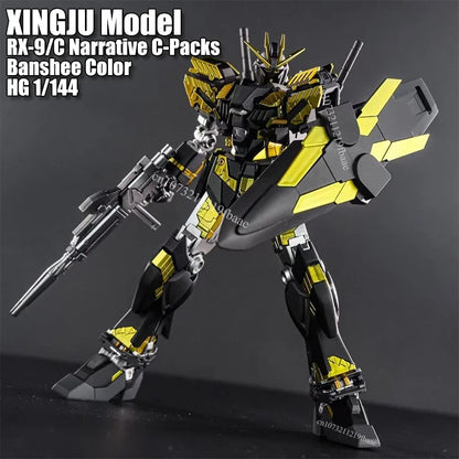 XINGJU Model RX-9/C Narrative C-Packs HG 1/144 Banshee Color Assembly Model Kit Action Figures Robot Collection Toy Gift
