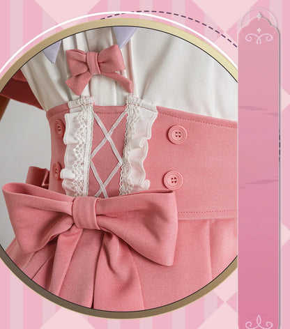 UWOWO Collab series: Game Identity Crossover II Cheerleader Cosplay Costume Pink Costume