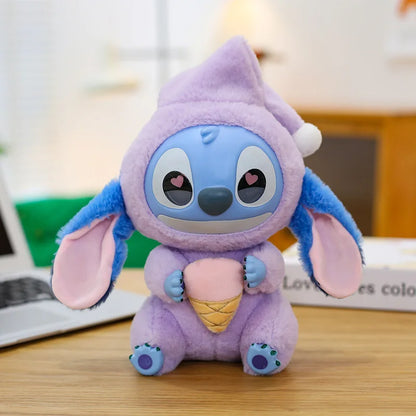 25cm Disney Lilo and Stitch Plush Toy Cartoon Anime Stuffed Kawaii Stich Key Chain Pendant Doll Plushie Kids Birthday Xmas Gifts