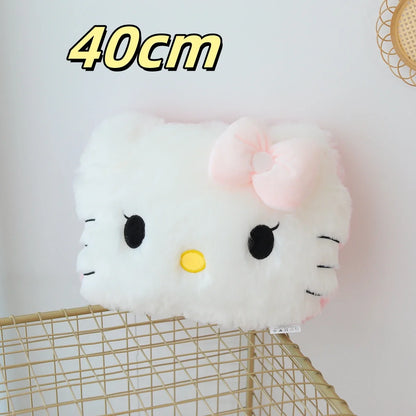 Sanrio Comfortable Hello Kitty Plushies Soft Hug Pillow Stuffed Anime Back Cushion Sofa Bed Big Size Plushies Xmas Gift For Girl