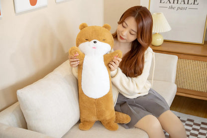 Super Soft Long Size Standing Otter Plushie Stuffed Hair Plush Lifelike Bear Aquatic Doll Toys Hug Throw Pillow Cushion Kids
