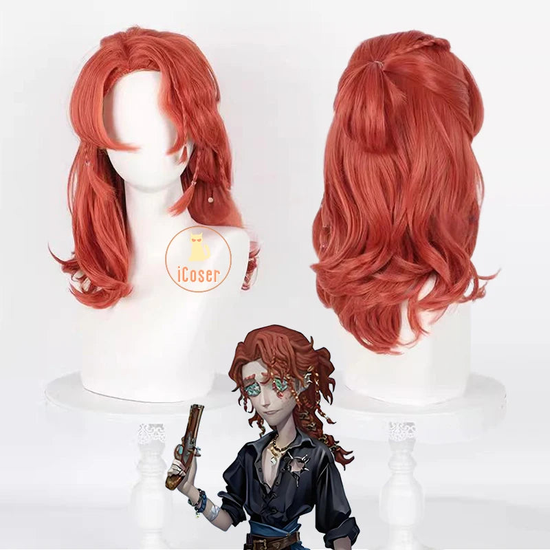 Identity V Clear Rationality Cosplay Costume Wig Composer Frederick Kreiburg Uniform Headwear Halloween for Women Men Carnival