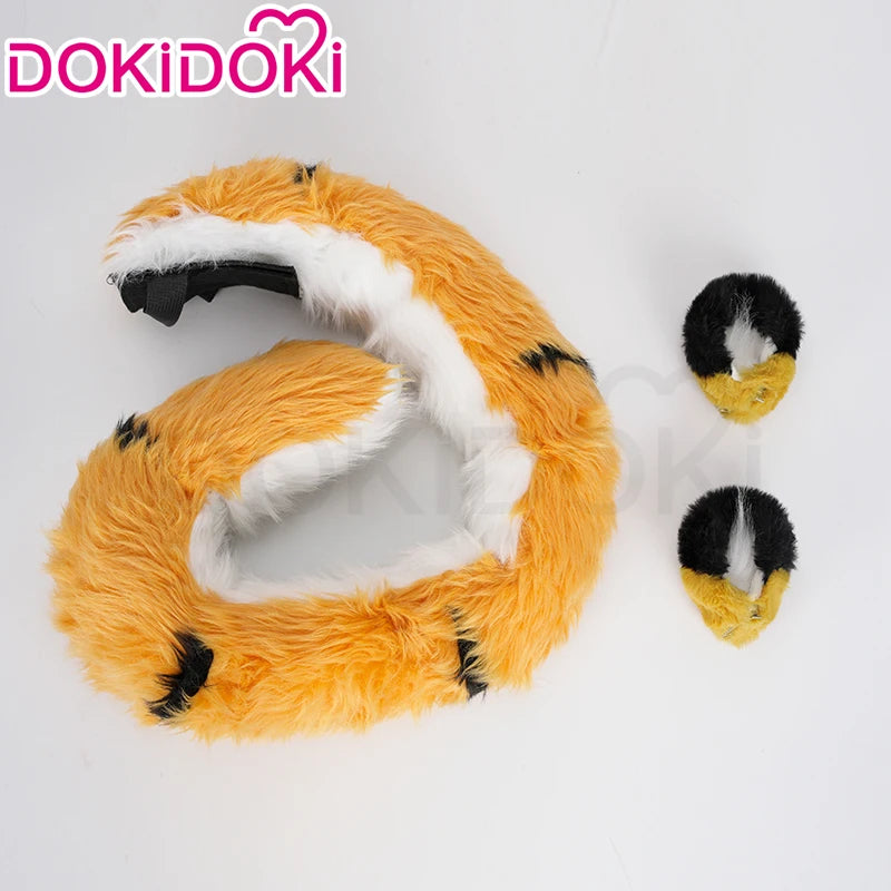 Seth Ellen Joe Hoshimi MiyabI Ju Fufu Von Lycaon Tail Ears Cosplay Props Game Zenless Zone Zero DokiDoki 125cm Tail Halloween