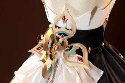 Genshin Impact Sandrone Cosplay Costume Wig Marionette Dress Headwear Eleven Fatui Harbingers Halloween Women Girls Role Play