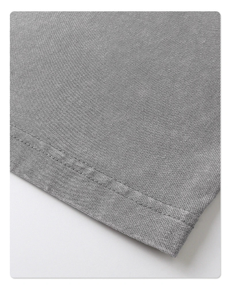 ZODF 2025 Men Summer 250gsm Batik Washed Cotton T-Shirts Retro Unisex Oversized V Neck Distressed T Shirt Brand Tees HY1067