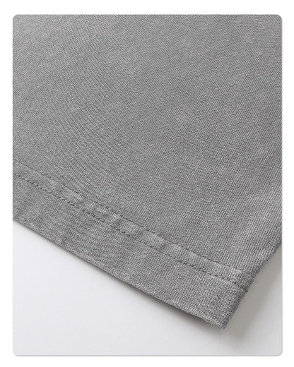 ZODF 2025 Men Summer 250gsm Batik Washed Cotton T-Shirts Retro Unisex Oversized V Neck Distressed T Shirt Brand Tees HY1067