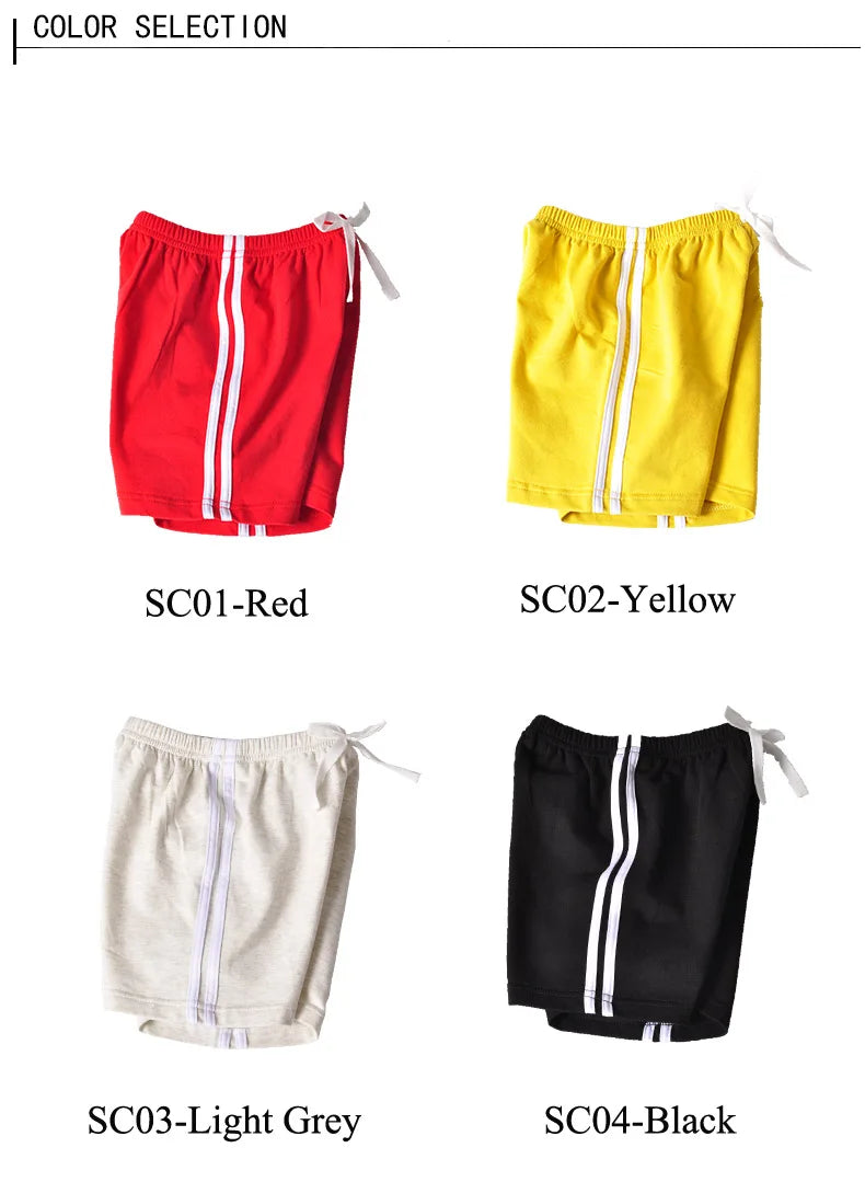 2-14Y Kids Sport Shorts Cotton Boys Clothes Thin Breathable Children's Shorts for Girls Summer Clothing Stripe Shorts Basketball