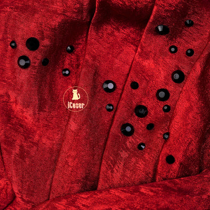 Love and Deepspace MC Cosplay Costume Midnight Waltz Red Dress Heroines New Skin Outfit Sylus Halloween Party for Women Girls