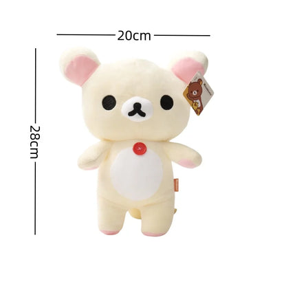 strawberry Rilakkuma Plush Doll Cartoon Bear Toy Kawaii Rilakkuma Room Decor Teddy Bear Plushies Cute Couple Bear Xmas Gift