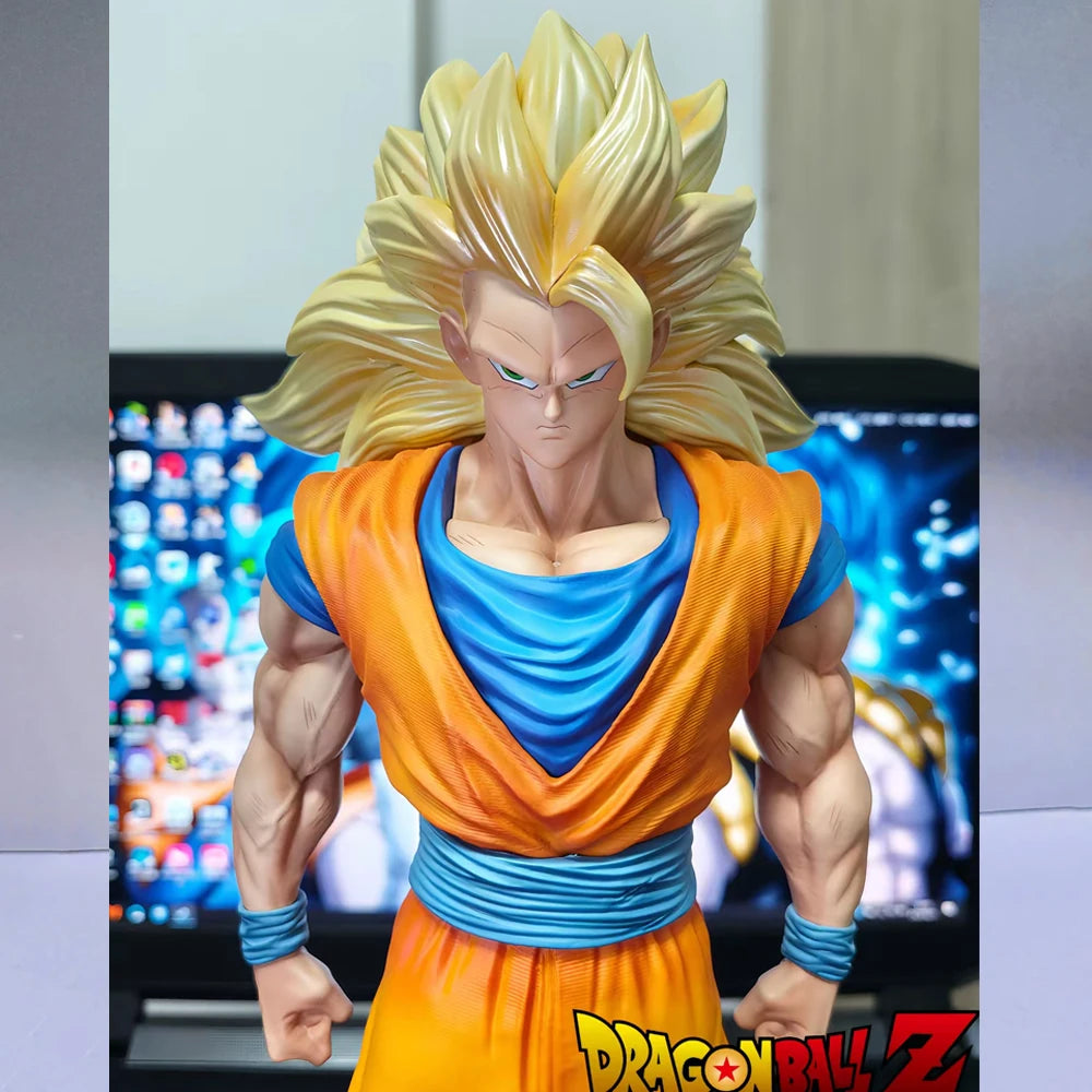 34cm Jt Statue Dragon Ball Son Goku Figurine Ssj3 Goku Figurine Super Saiyan 3 Goku Figures Decor Anime Figure Gk Statue Model