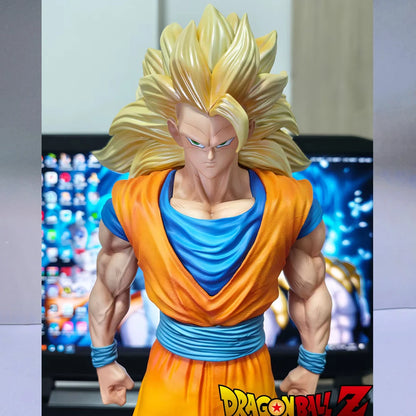 34cm Jt Statue Dragon Ball Son Goku Figurine Ssj3 Goku Figurine Super Saiyan 3 Goku Figures Decor Anime Figure Gk Statue Model