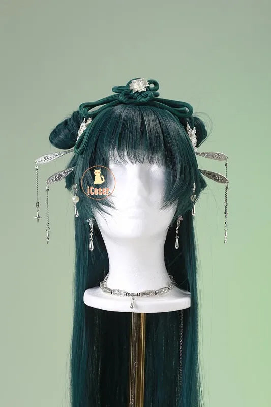 Anime The Apothecary Diaries Maomao Cosplay Costume La Clan Princess Green Dress Earrings Halloween Party for Women Girls iCoser