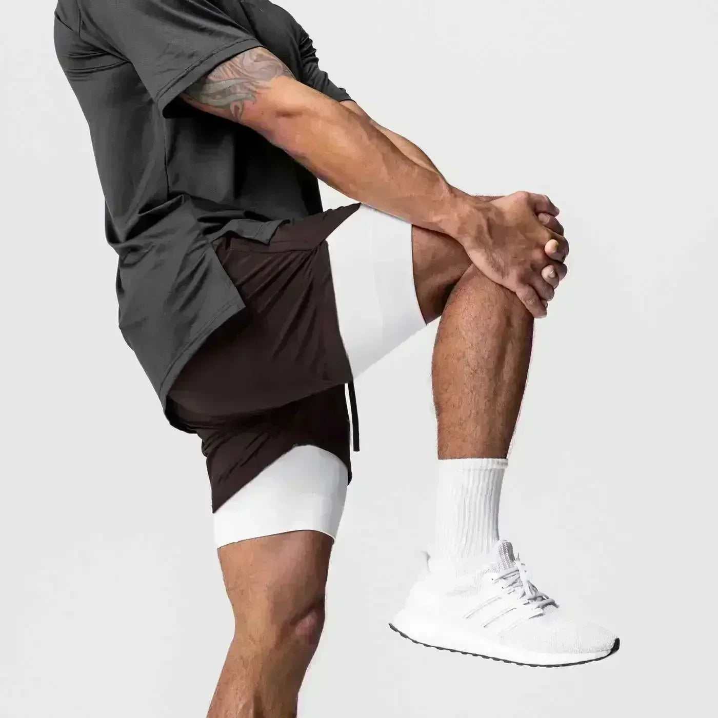 One Piece Chopper Anime Gym Shorts Men New Summer Japanese Cartoon Print Beach Pants Streetwear Double-layer 2-in-1 Sports Pants