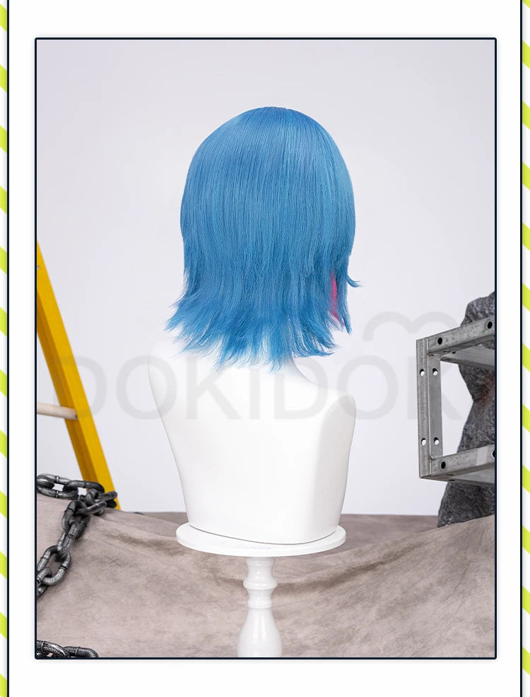 IN STOCK Jinxx Wig Game DokiDoki-R Women 38cm Hair Jinxx Cosplay Mask Tattoo Necklace Nails Bun Wig Luminous Ball Free Cap
