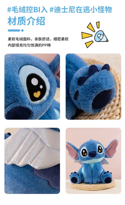 25/40/60cm Big Size Angel Stitch Disney Anime Plush Stuffed Dolllilo & Stitch Cartoon Plushies Pillow Ornaments Holiday Gifts