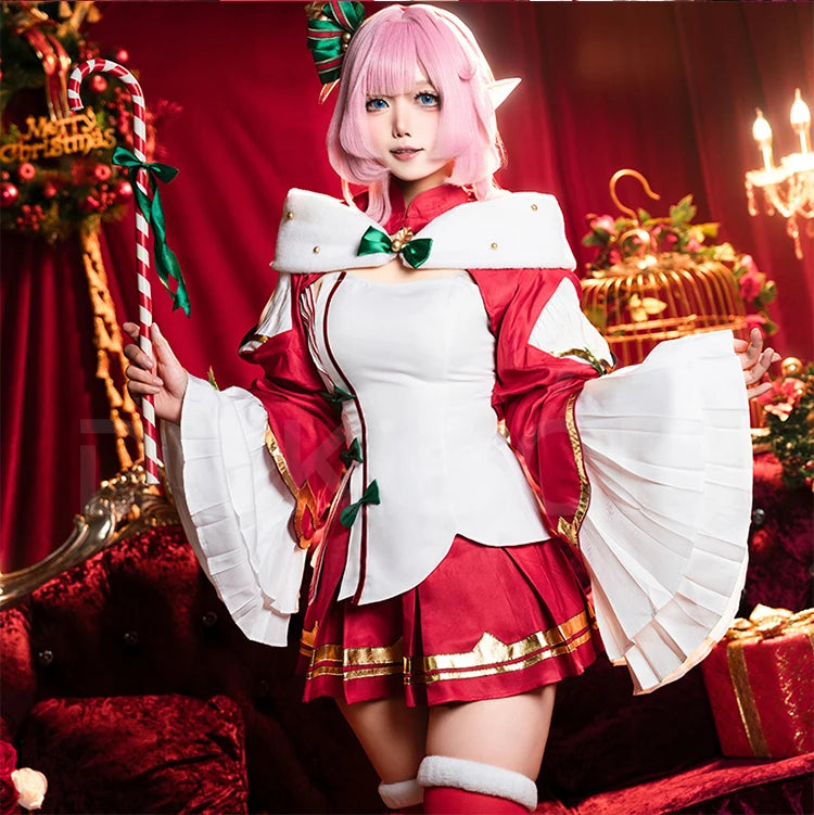 IN STOCK Elysia Cosplay Costume Game Honkai Impact 3rd【S-2XL】DokiDoki-R Women Cute Winter Christmas Dress Elysia Plus Size