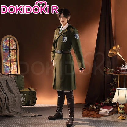 IN STOCK Erenn Mikasaa Levii Hangee Arminn Cosplay Costume Anime【S-3XL】DokiDoki-R Women Men Leather Plus size