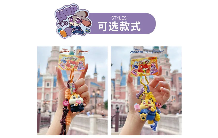 Zootopia Cartoon Character Injection Molding 3D Keychain Premium Design Anime Themed Accessories Collectible Toy Figures Gift