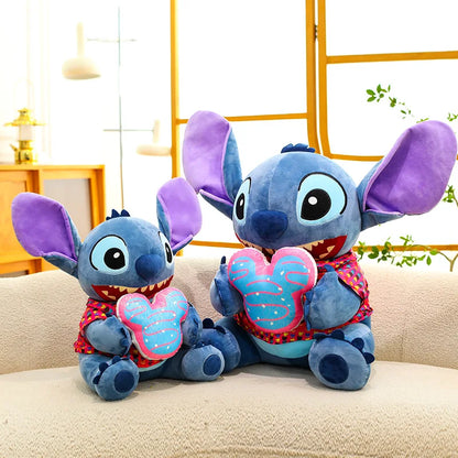 30/70CM Cartoon Lilo and Stitch Disney Plush Toys Anime Stuffed Xmas Biscuit Classic Stich Doll Plushie Kids Birthday Gifts