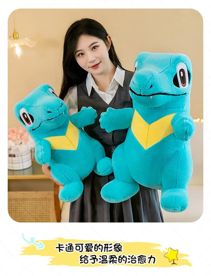 80CM Big Size Pokemon Totodile Plushies Waninoko Peluche Cartoon Anime Kawaii Ornament Comfortable Soft Doll Children Toy Gift