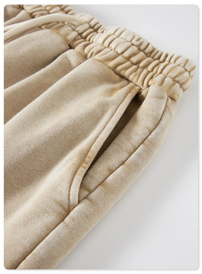 ZODF 2024 Summer Men 350gsm Washed Cotton Shorts Unisex Retro High Street Loose Side Slit Short Pants Streetwears HY0839