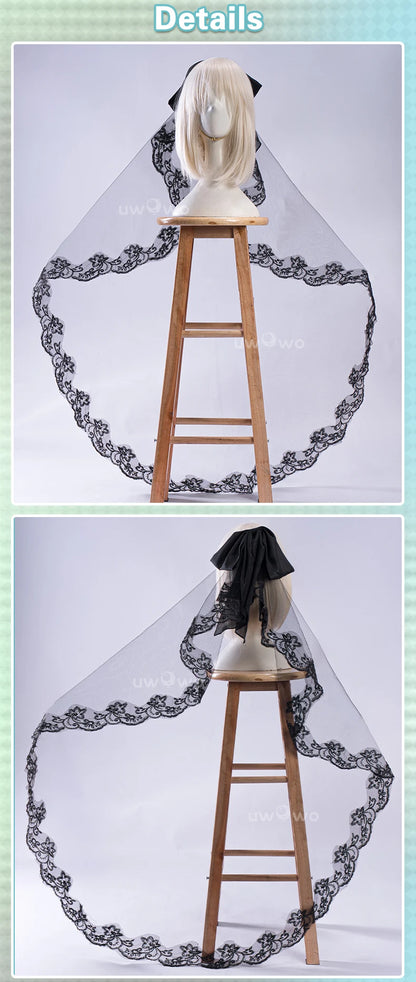 IN STOCK UWOWO CC Cosplay Game Codee Geasss: C.C. CC Black Gown Cosplay Costume Party Dress Halloween Costume