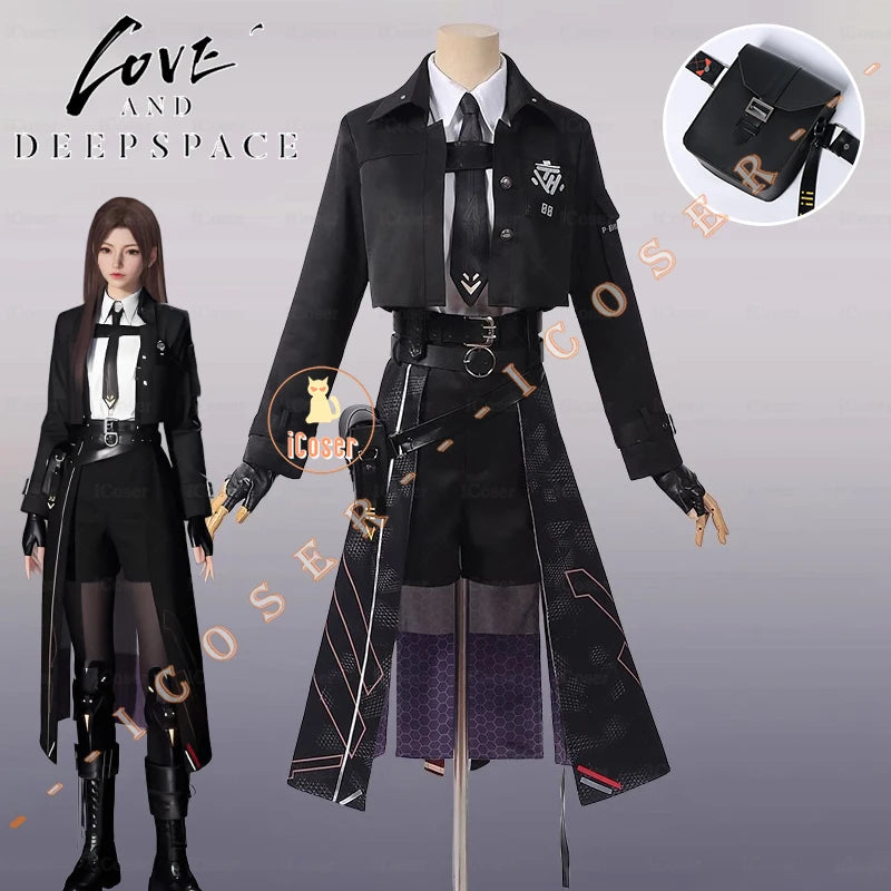 Love and Deepspace Heroines Cosplay Costume Wig New Combat Uniform Deepspace Hunter Abysswalker Halloween Party for Women Girls