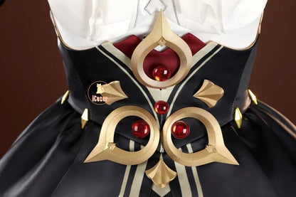Genshin Impact Sandrone Cosplay Costume Wig Marionette Dress Headwear Eleven Fatui Harbingers Halloween Women Girls Role Play