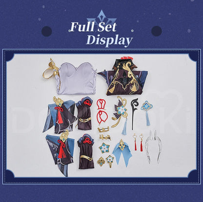 Shenhe Cosplay Costume Game Genshin Impact【XS-3XL】DokiDoki-N Shen He Skin Frostflower Dew Costume Lantern Rite Cosplay Plus Size