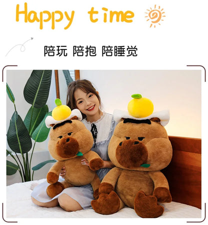 Capybara Plush Toy Stuffed Animal for Kids Birthday Christmas Gift Soft Cuddly Doll Comforter Wholesale Cute Capybara Pillow