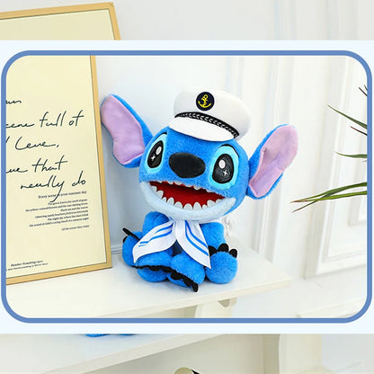 25/30CM Disney Lilo and Stitch Plush Toy Anime Stuffed Kawaii Ornament Navy Soft Stich Doll Plushie Kids Birthday Xmas Gifts